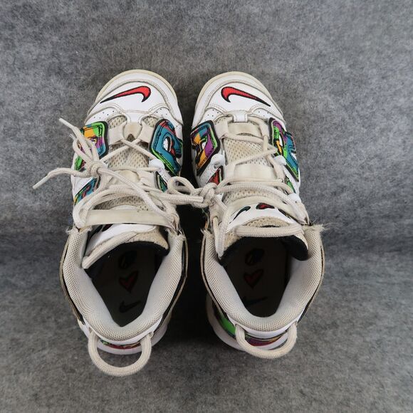 Nike Shoes Youth 4.5 Sneakers Air More Uptempo Peace Love Swoosh GS Athletic Mid - Picture 8 of 15